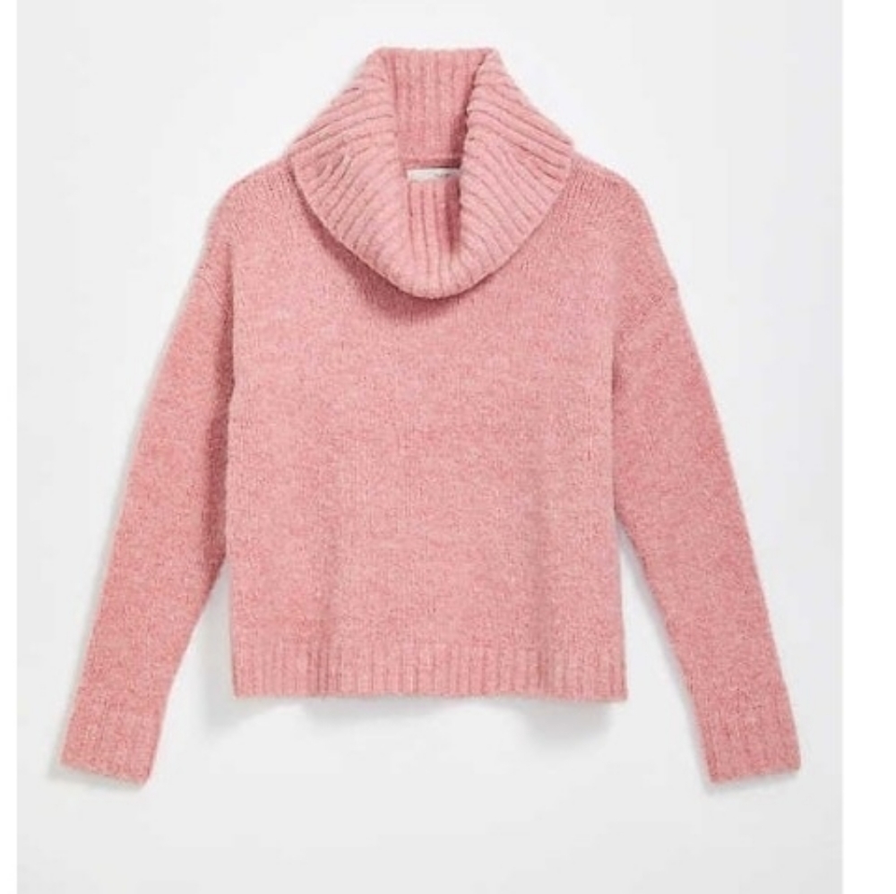 Loft Cropped Cowl Neck Sweater